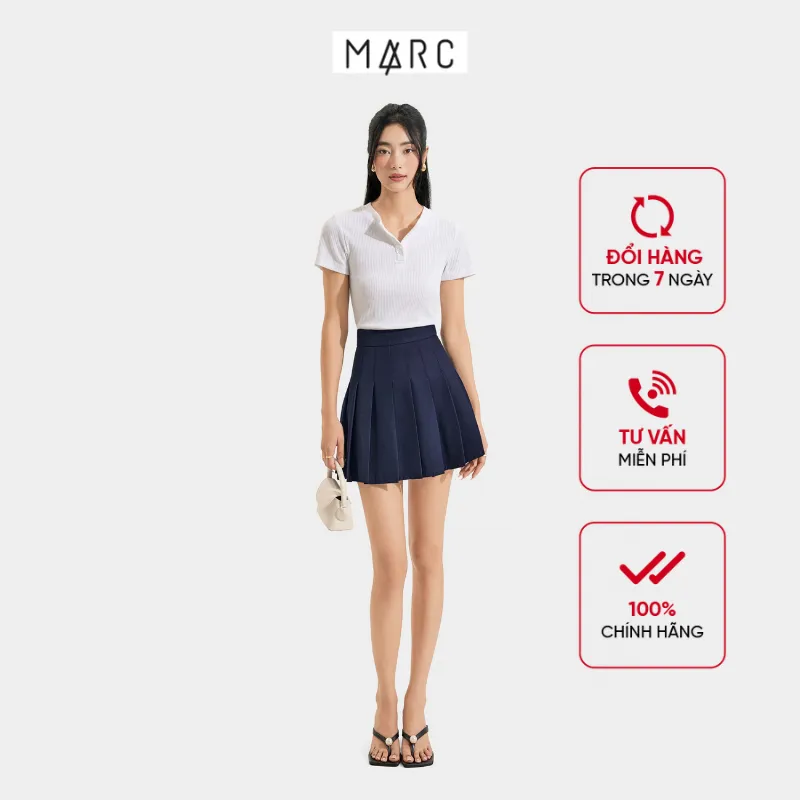 Ảnh Chân váy mini tennis ngắn nữ MARC FASHION cơ bản xếp ly dáng xòe CBLT021023 1