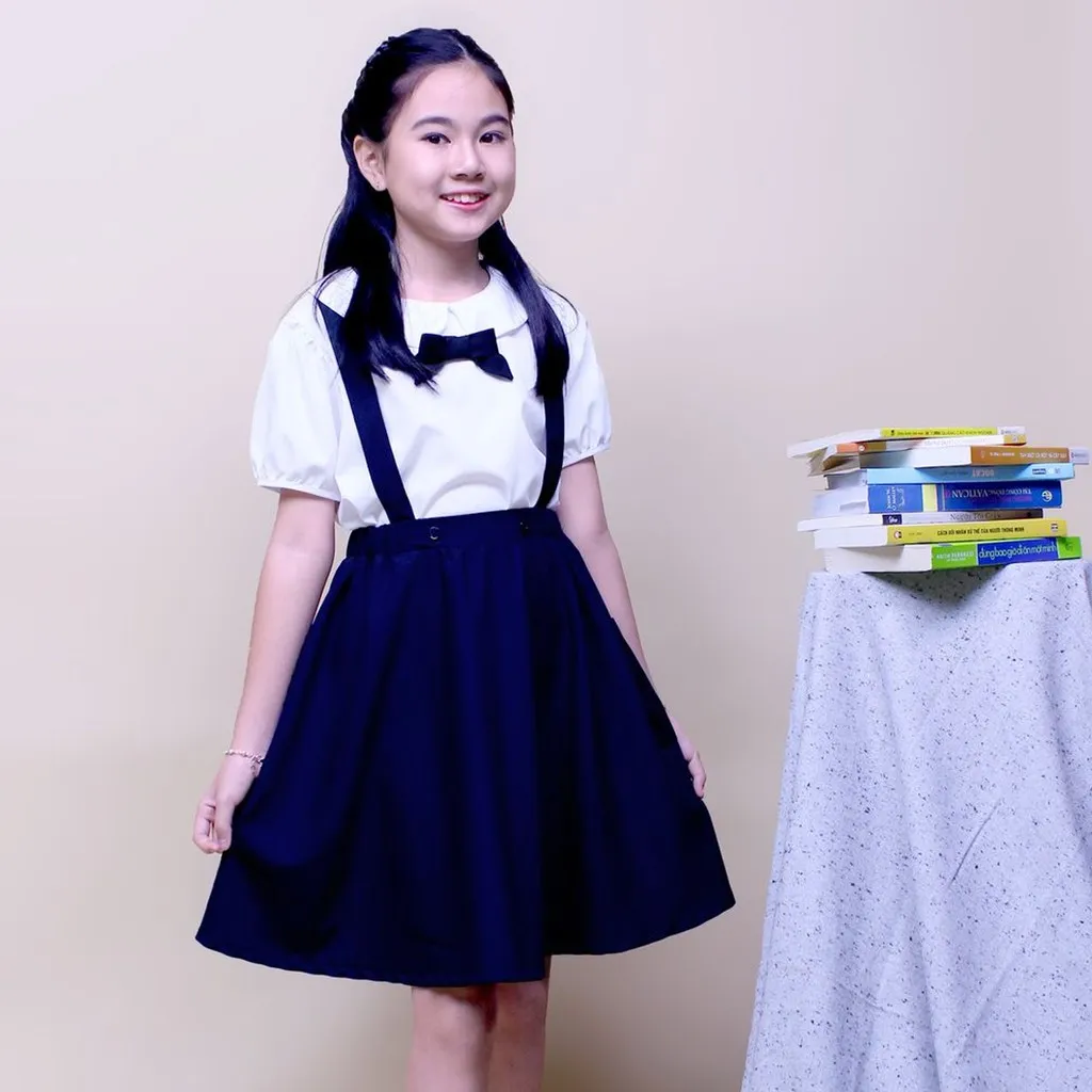 Ảnh Chân váy đồng phục học sinh cho bé gái cấp 1, cấp 2, cấp 3 chất liệu mềm mại thoáng mát - Jadiny 4