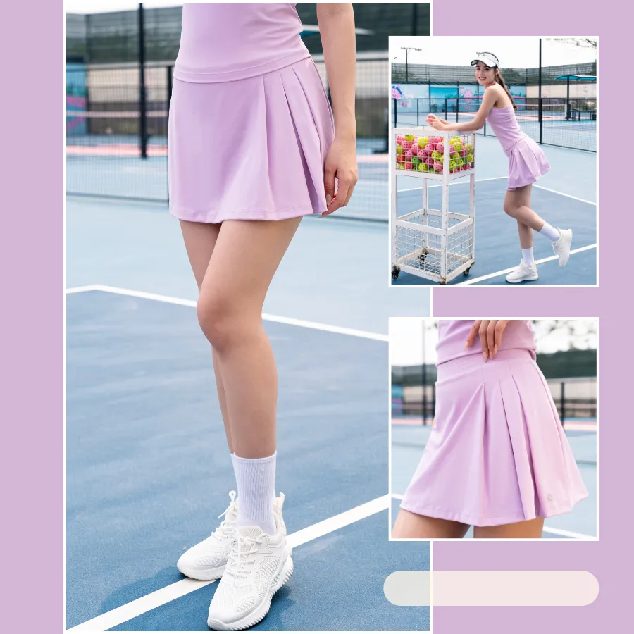 Ảnh Chân Váy Thể Thao 2 Lớp LV25S04F705 Livan Sport Co Giãn Mềm Mịn Thoáng Khí, Chân Váy Chơi Tennis, Chân Váy Nữ 2 Lớp 2