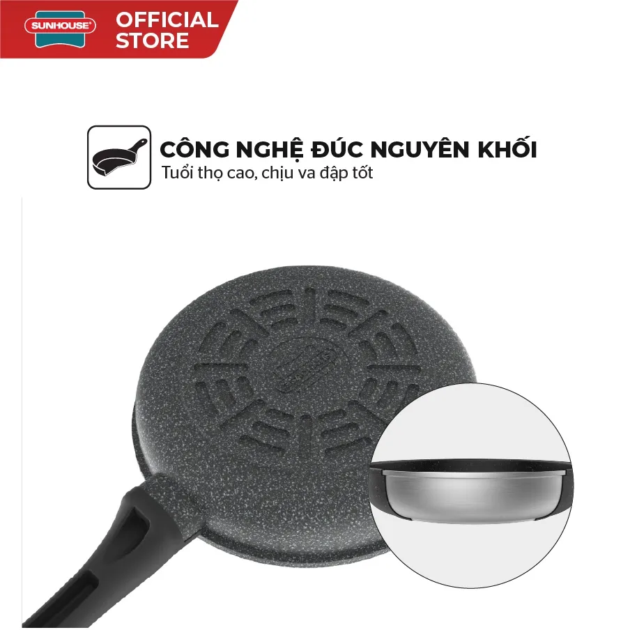 Ảnh Chảo Đá Chống Dính KHÔNG TỪ SUNHOUSE Size 24-30cm SBD 24-30 3