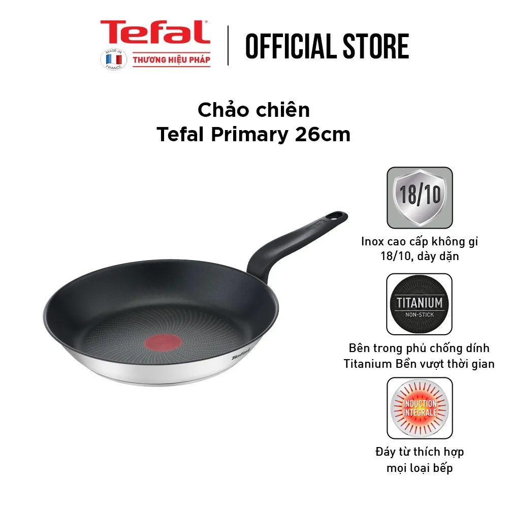 Ảnh Chảo chiên inox chống dính đáy từ Tefal Primary 26cm 3