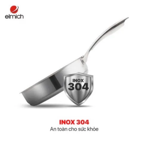 Ảnh Chảo Chống Dính Bếp Từ Elmich Inox 3 Đáy Size 20cm MaxA EL-3761 Dùng Cho Mọi Loại Bếp 3