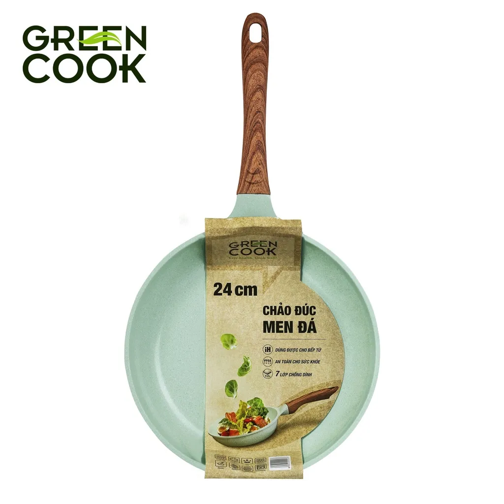 Ảnh Chảo chống dính PFOA free đáy từ Green Cook GCP dùng được tất cả các bếp. 2