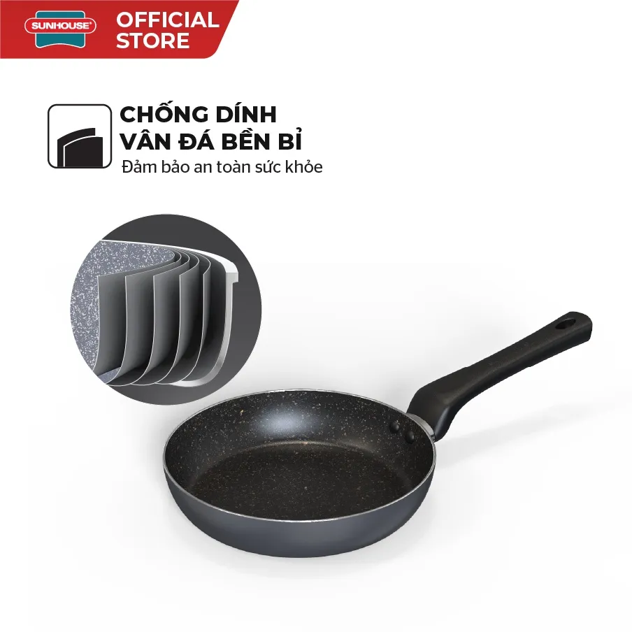 Ảnh Chảo chống dính Sunhouse CT Plus - Đường kính: 18-20-22-24-26-28-30cm - KHÔNG DÙNG ĐƯỢC TRÊN BẾP TỪ - Hàng chính hãng 2