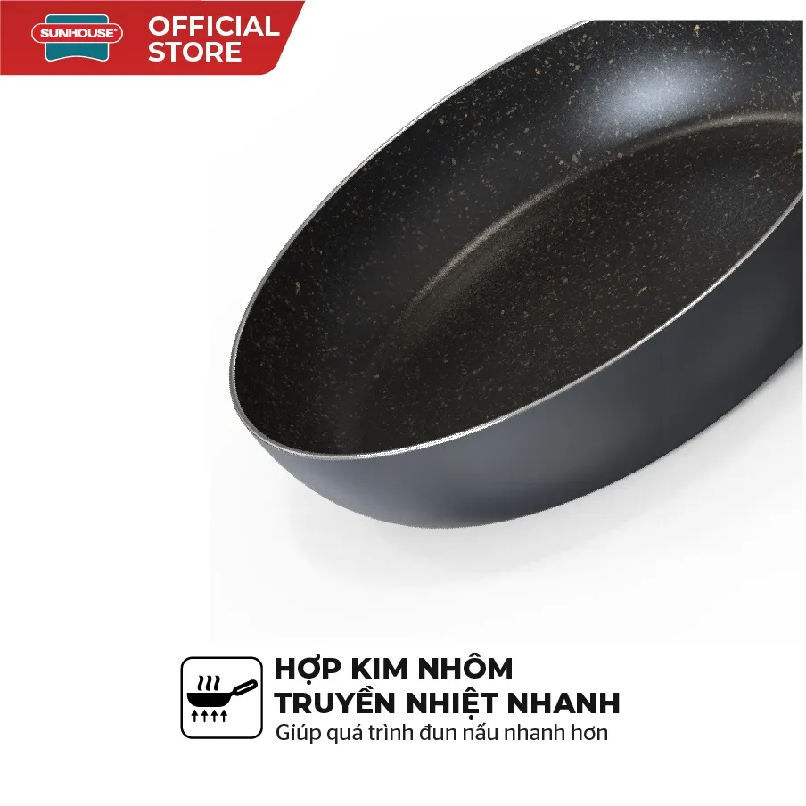 Ảnh Chảo chống dính Sunhouse CT Plus - Đường kính: 18-20-22-24-26-28-30cm - KHÔNG DÙNG ĐƯỢC TRÊN BẾP TỪ - Hàng chính hãng 3