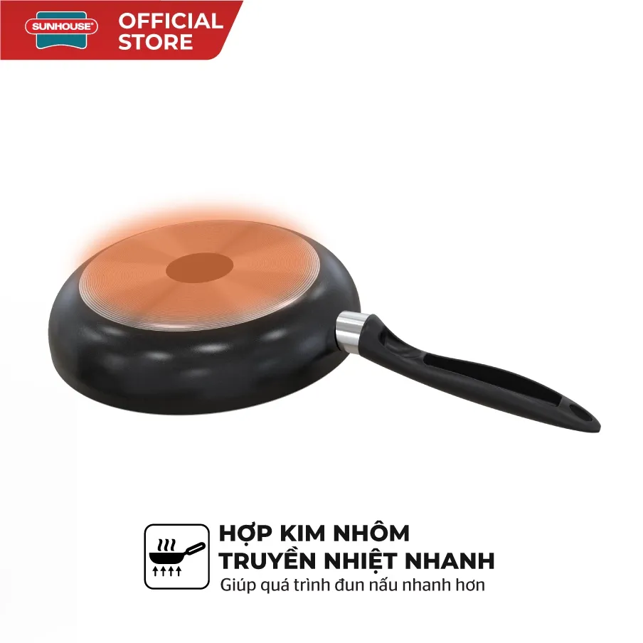 Ảnh Chảo Chống Dính SUNHOUSE Trơn Size 16-30cm - Không dùng được bếp từ 3