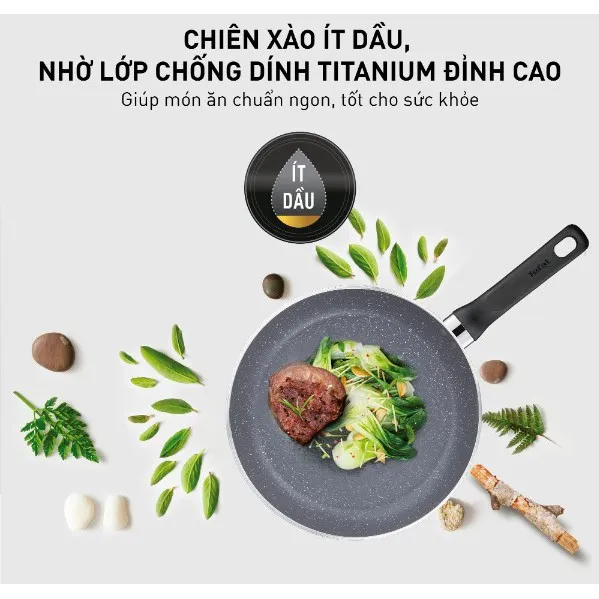 Ảnh Chảo chống dính vân đá Tefal Natura B2260295 20cm 4