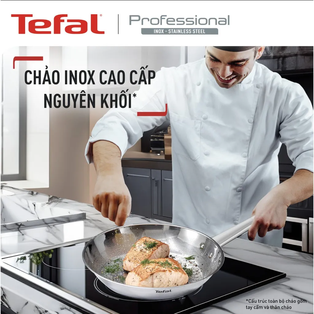 Ảnh Chảo Inox cao cấp Professional Tefal B9210655 / B9210455 1
