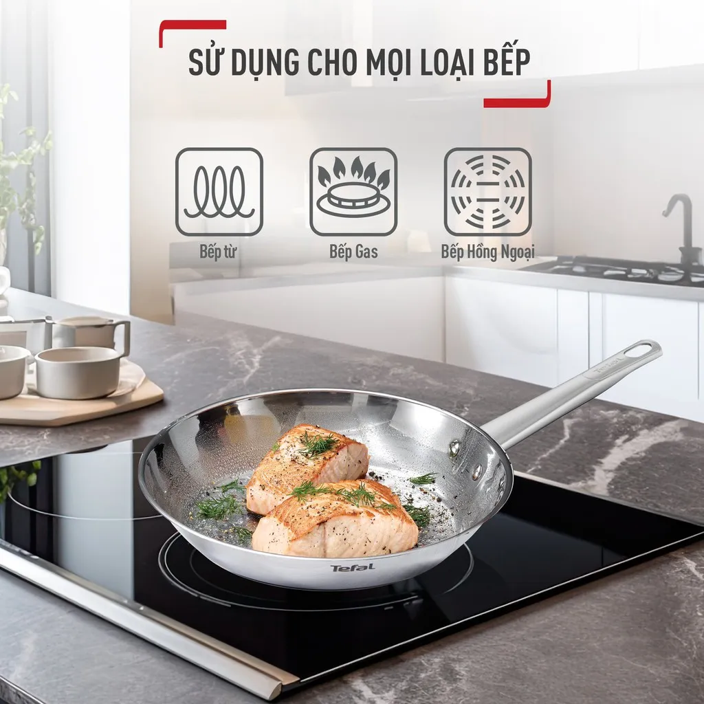 Ảnh Chảo Inox cao cấp Professional Tefal B9210655 / B9210455 4