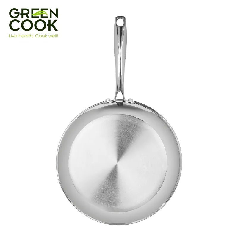 Ảnh Chảo Men Gốm Trắng 3 Lớp Inox Nguyên Khối và 4 Lớp Chống Dính PFOA free Green Cook GCP235 2