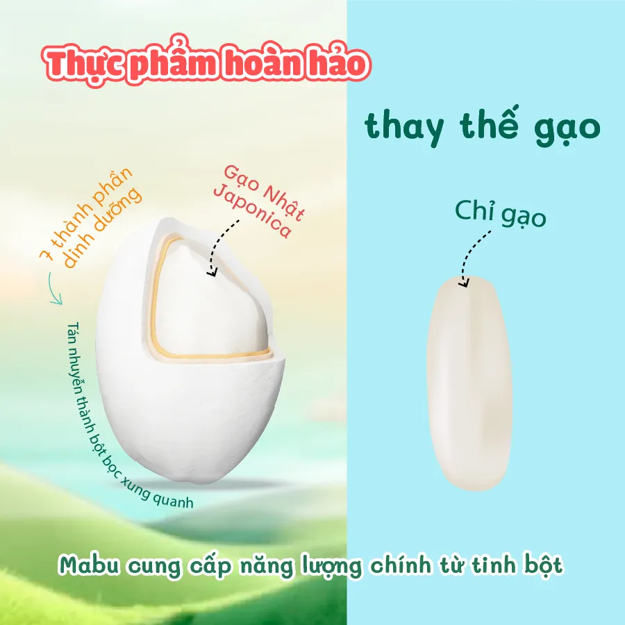 Ảnh Cháo nấu Mabu nguyên hạt 400gr Công Thức Khoa Học Vượt Trội Cho Bé từ 11th tuổi ăn dặm dinh dưỡng 2