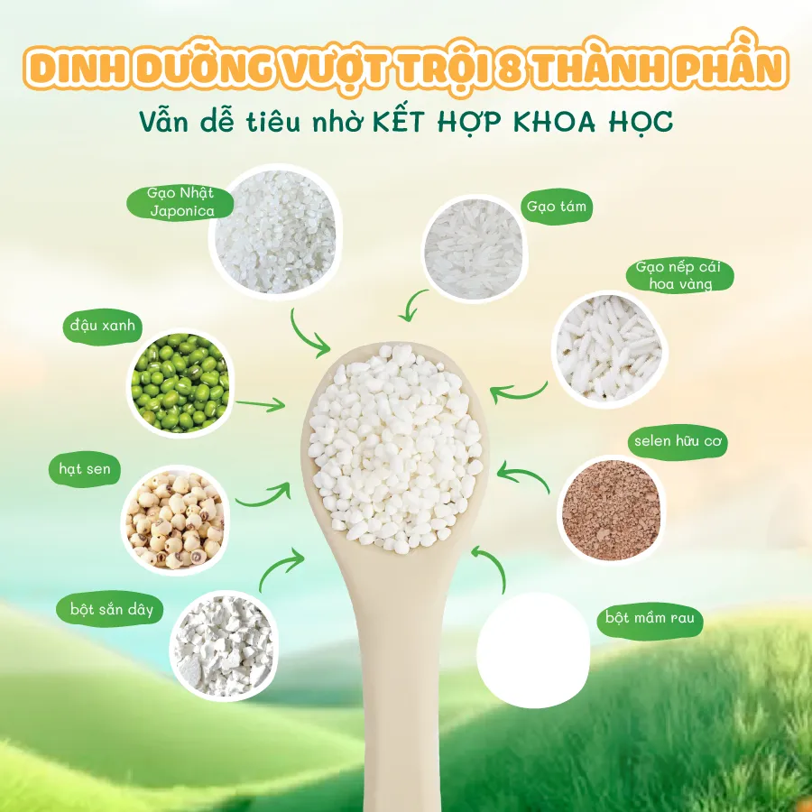 Ảnh Cháo nấu Mabu nguyên hạt 400gr Công Thức Khoa Học Vượt Trội Cho Bé từ 11th tuổi ăn dặm dinh dưỡng 3