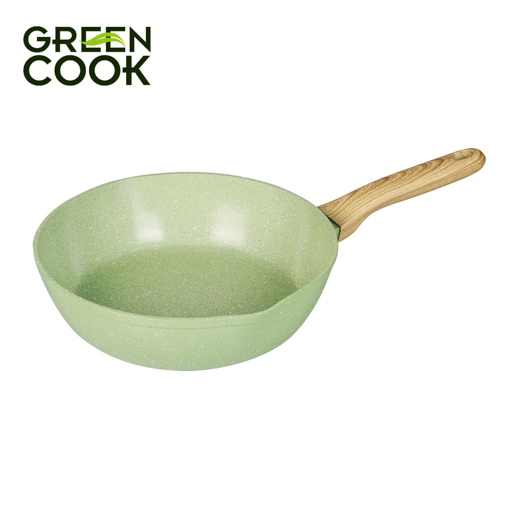 Ảnh Chảo sâu chống dính PFOA free men đá ceramic miệng rót Green Cook GCP231 1