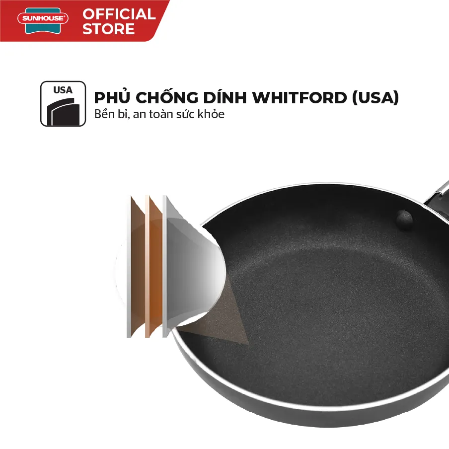 Ảnh Chảo từ Sunhouse Magnetic Pan SHM - Đường kính 22-24-26-30 cm - Hàng chính hãng 1