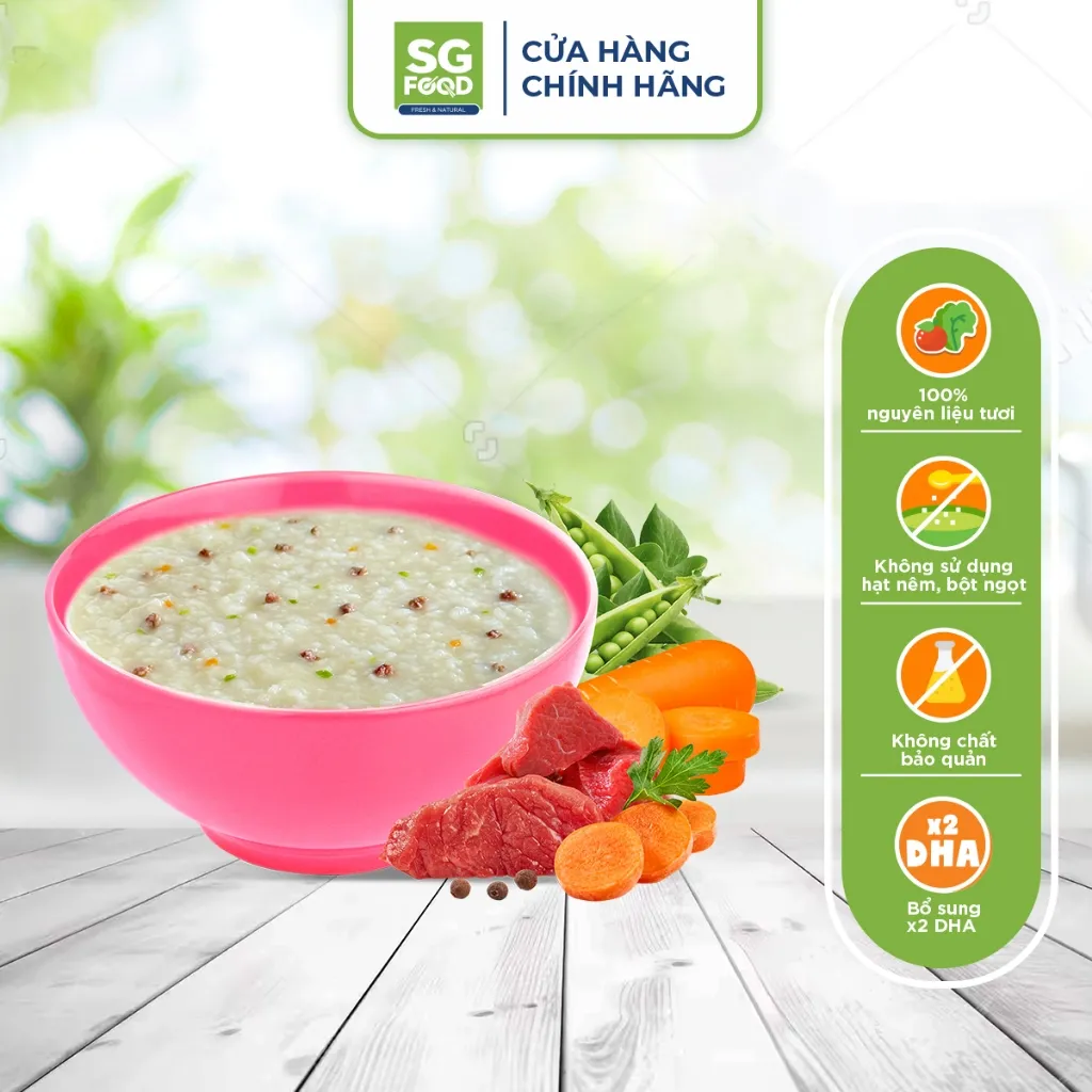 Ảnh Cháo Tươi Baby Bò Đậu Hà Lan SGFood 240g 3