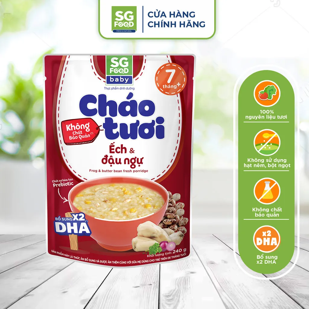 Ảnh Cháo tươi baby ếch đậu ngự 240g SG Food 1