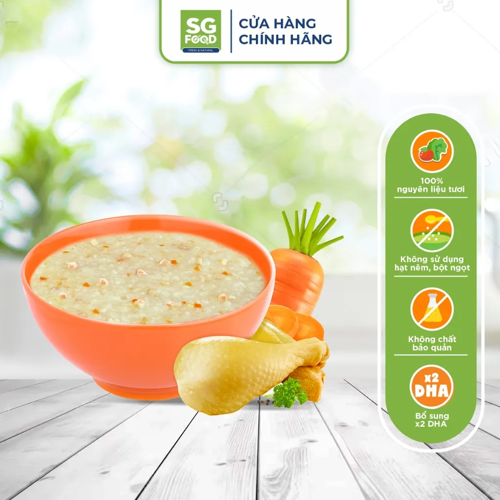 Ảnh Cháo Tươi Baby Gà Cà Rốt SG Food 240g 3