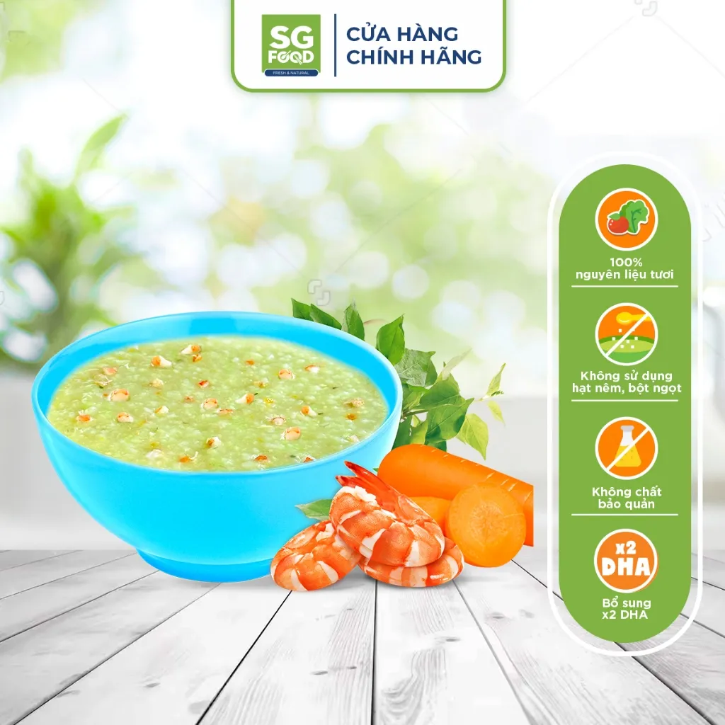 Ảnh Cháo Tươi Baby SG Food Tôm, Rau Ngót Nhật, Cà Rốt 240g 3