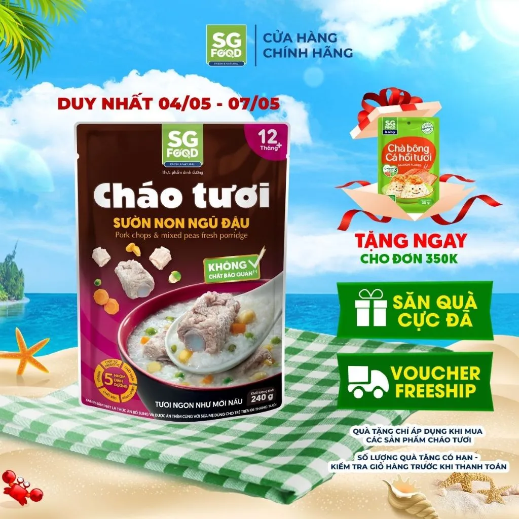 Ảnh Cháo Tươi SG Food Sườn Non Ngũ Đậu 240g 1