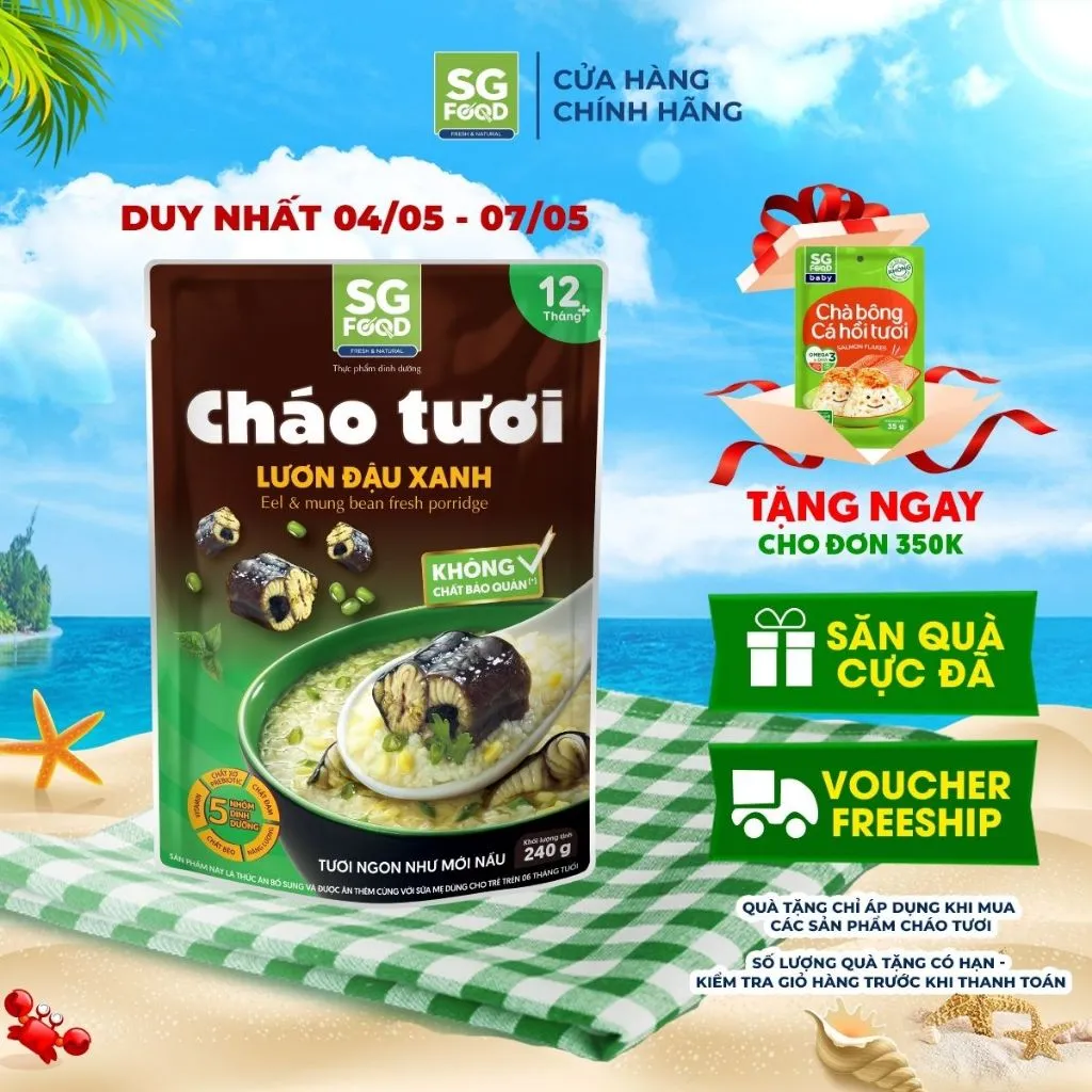 Ảnh Cháo Tươi SGFood Lươn Đậu Xanh 240g 1