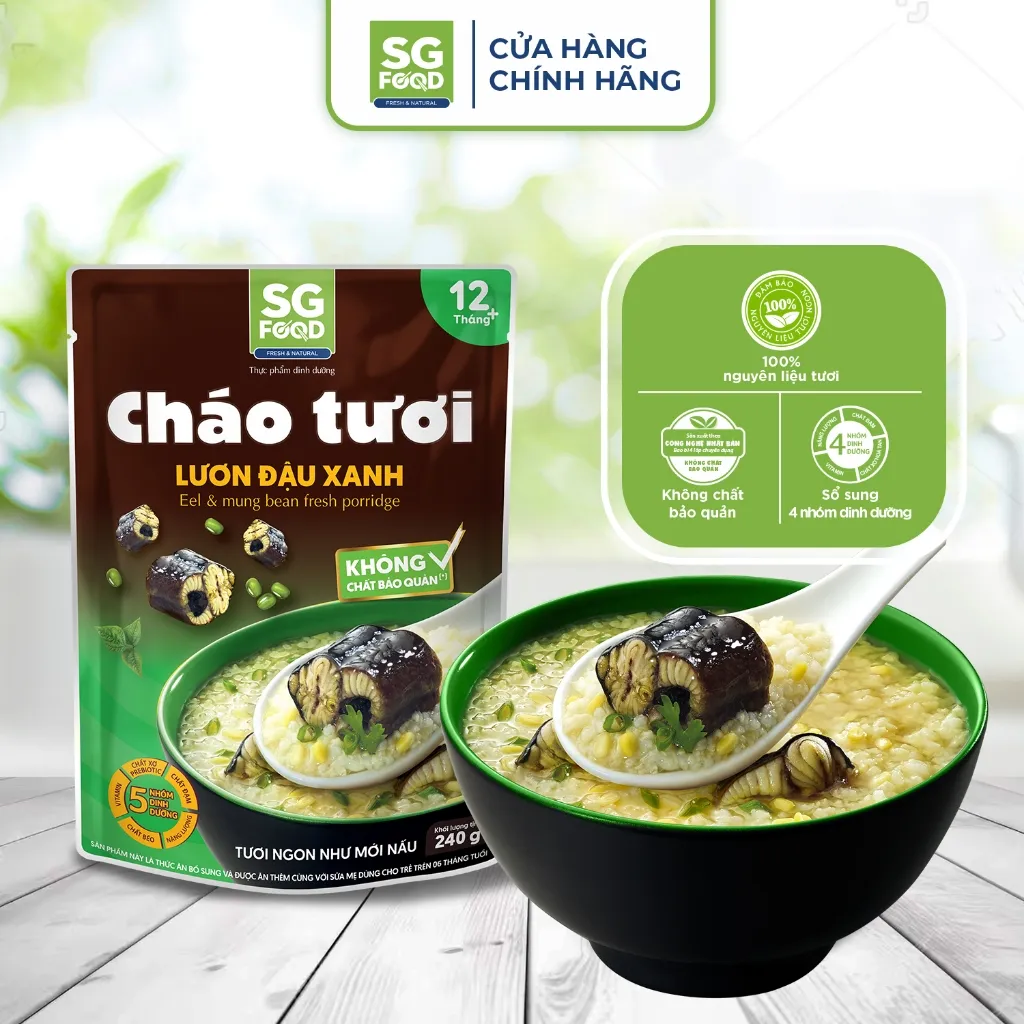Ảnh Cháo Tươi SGFood Lươn Đậu Xanh 240g 2