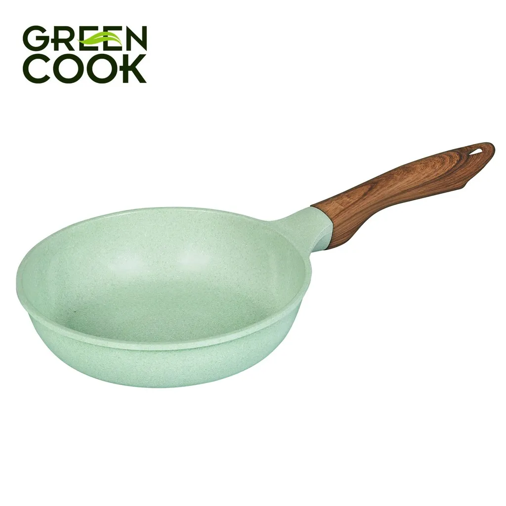 Ảnh Chảo đúc đáy từ chống dính PFOA free men đá ceramic xanh ngọc Green Cook GCP06 2