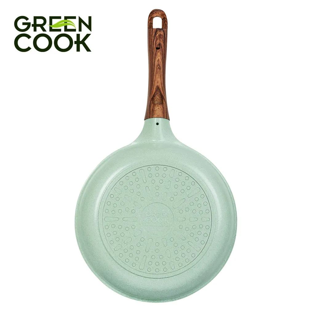 Ảnh Chảo đúc đáy từ chống dính PFOA free men đá ceramic xanh ngọc Green Cook GCP06 3