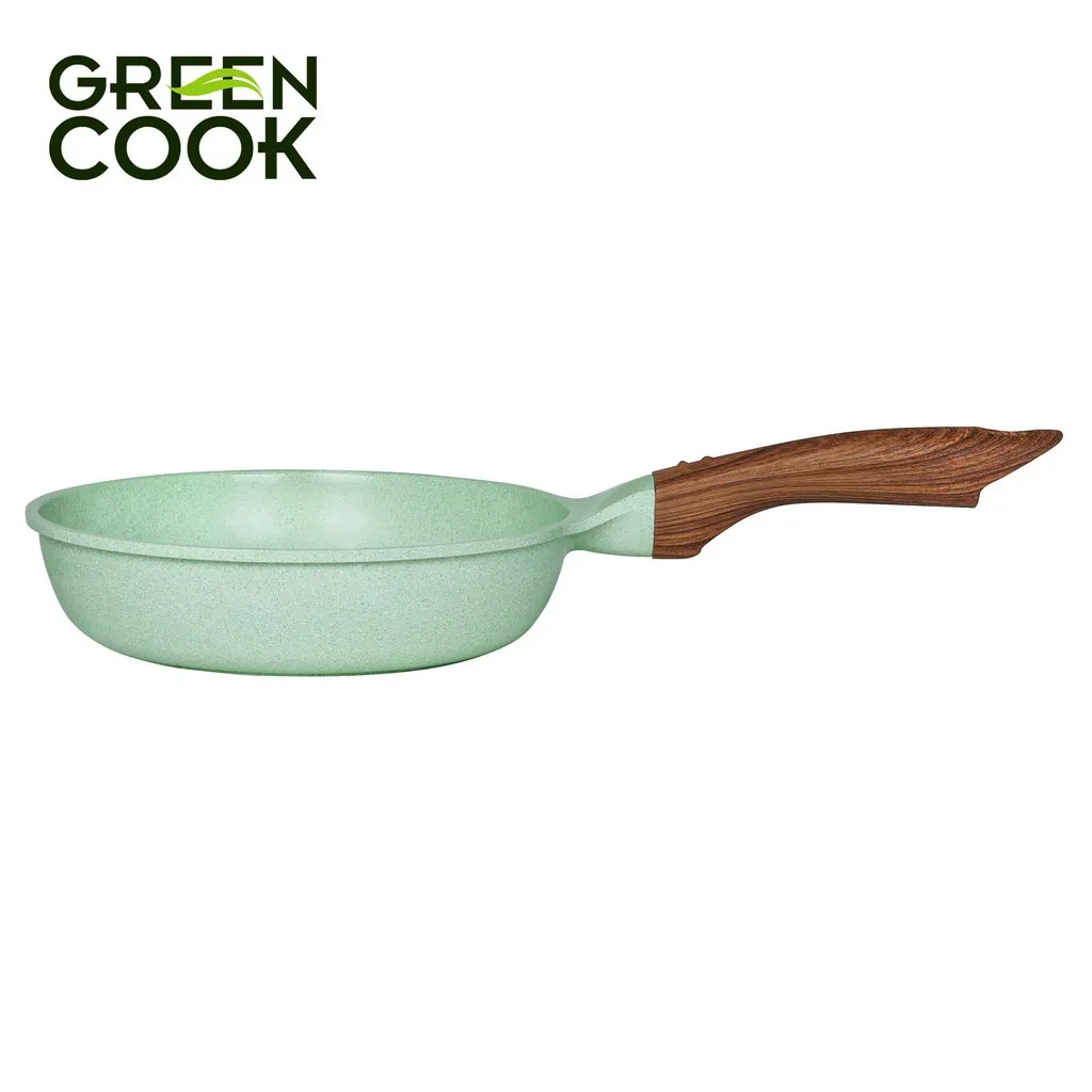 Ảnh Chảo đúc đáy từ chống dính PFOA free men đá ceramic xanh ngọc Green Cook GCP06 4