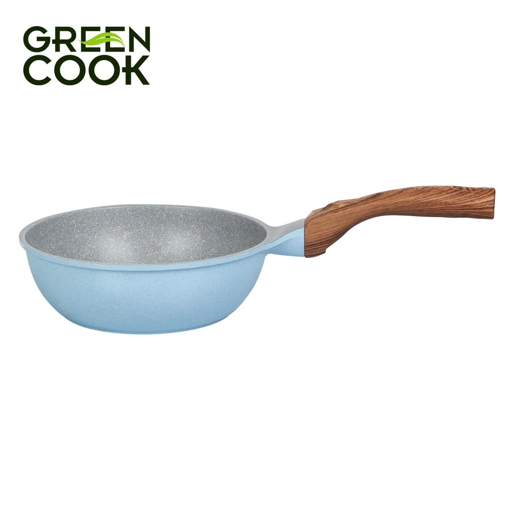 Ảnh Chảo đúc đáy từ men đá xanh sapphire Green Cook với 10 lớp chống dính PFOA free GCP09 2