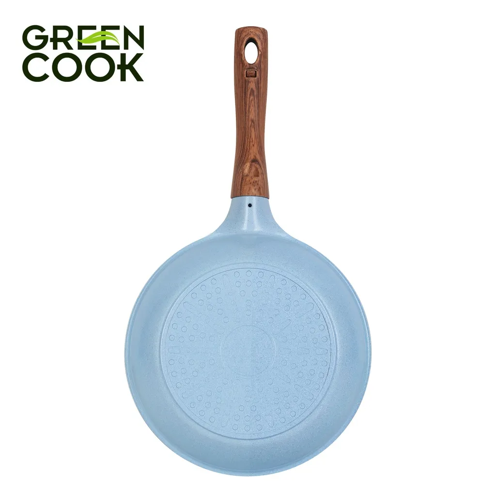 Ảnh Chảo đúc đáy từ men đá xanh sapphire Green Cook với 10 lớp chống dính PFOA free GCP09 3