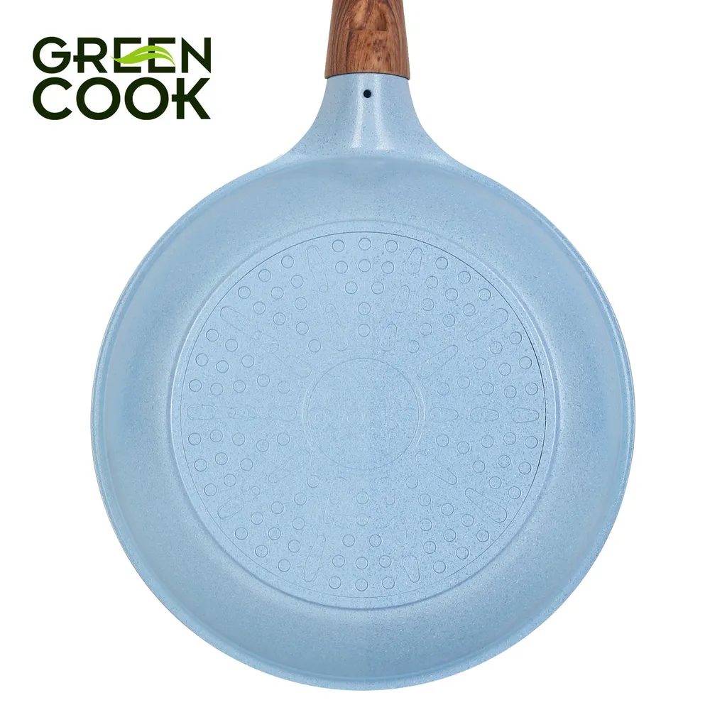 Ảnh Chảo đúc đáy từ men đá xanh sapphire Green Cook với 10 lớp chống dính PFOA free GCP09 4