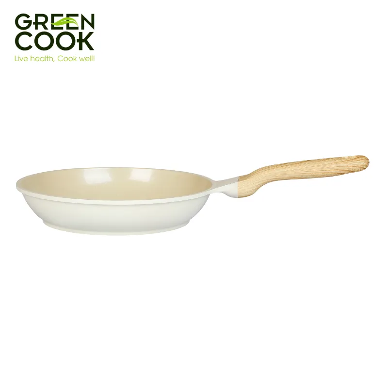Ảnh Chảo đúc cạn đáy từ GCP233 chống dính PFOA free men gốm IVORY Green Cook 1