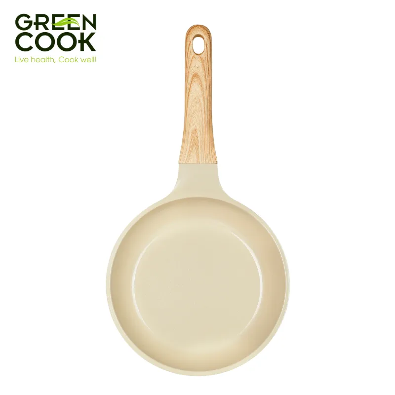 Ảnh Chảo đúc cạn đáy từ GCP233 chống dính PFOA free men gốm IVORY Green Cook 2