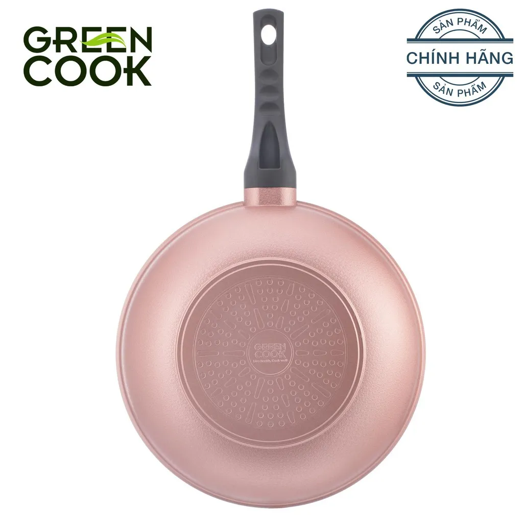 Ảnh Chảo đúc vân đá đáy từ sâu lòng chống dính PFOA free 26cm Green Cook GCP05-26IH 2