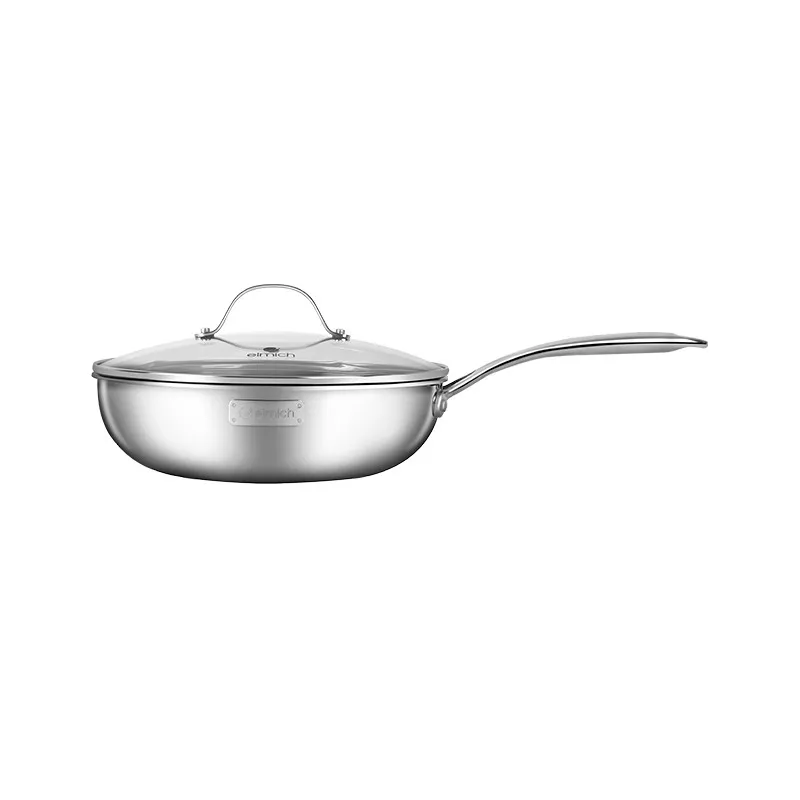 Ảnh Chảo xào inox liền khối cao cấp 3 lớp đáy liền Elmich Trimax EL-4846OL size 26cm 1