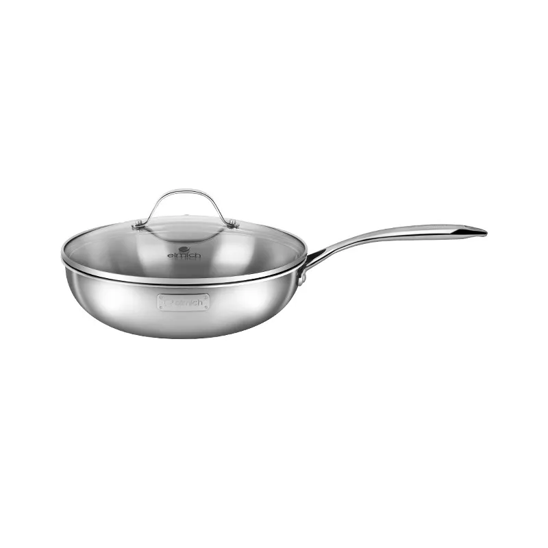 Ảnh Chảo xào inox liền khối cao cấp 3 lớp đáy liền Elmich Trimax EL-4846OL size 26cm 2