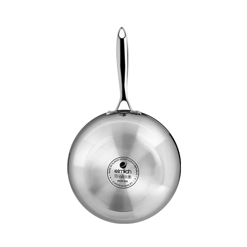 Ảnh Chảo xào inox liền khối cao cấp 3 lớp đáy liền Elmich Trimax EL-4846OL size 26cm 4