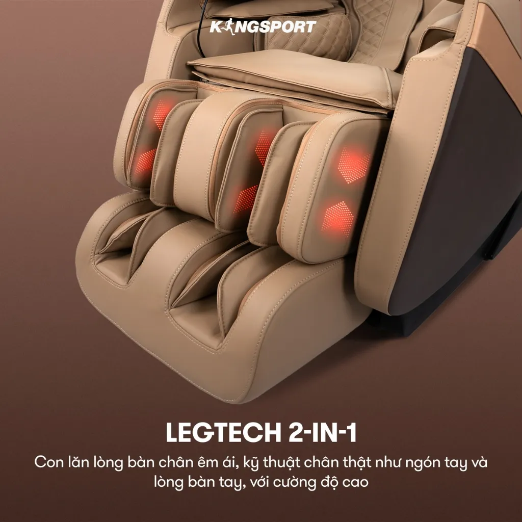 Ảnh CHỈ GIAO MIỀN BẮC I Ghế massage toàn thân Kingsport G85 con lăn di động 3D, con lăn bắp chân chuyên biệt 4