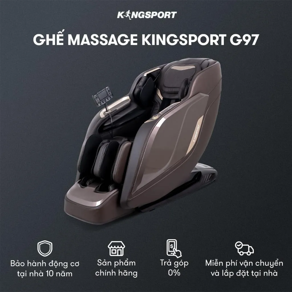 Ảnh CHỈ GIAO MIỀN BẮC I Ghế massage toàn thân cao cấp KINGSPORT DELUXE G97 chế độ massage 3D Ultra, 10 chương trình massage 1