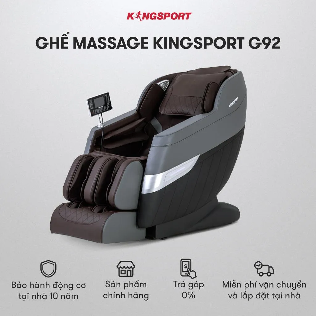 Ảnh CHỈ GIAO MIỀN NAM I Ghế massage toàn thân KingSport G92 chế độ không trọng lực, nhiệt hông ngoại vùng lưng và chân 2
