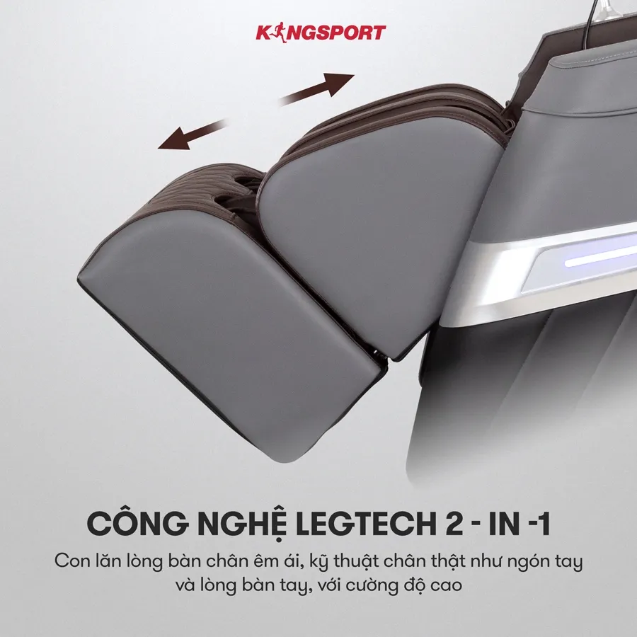 Ảnh CHỈ GIAO MIỀN NAM I Ghế massage toàn thân KingSport G92 chế độ không trọng lực, nhiệt hông ngoại vùng lưng và chân 4