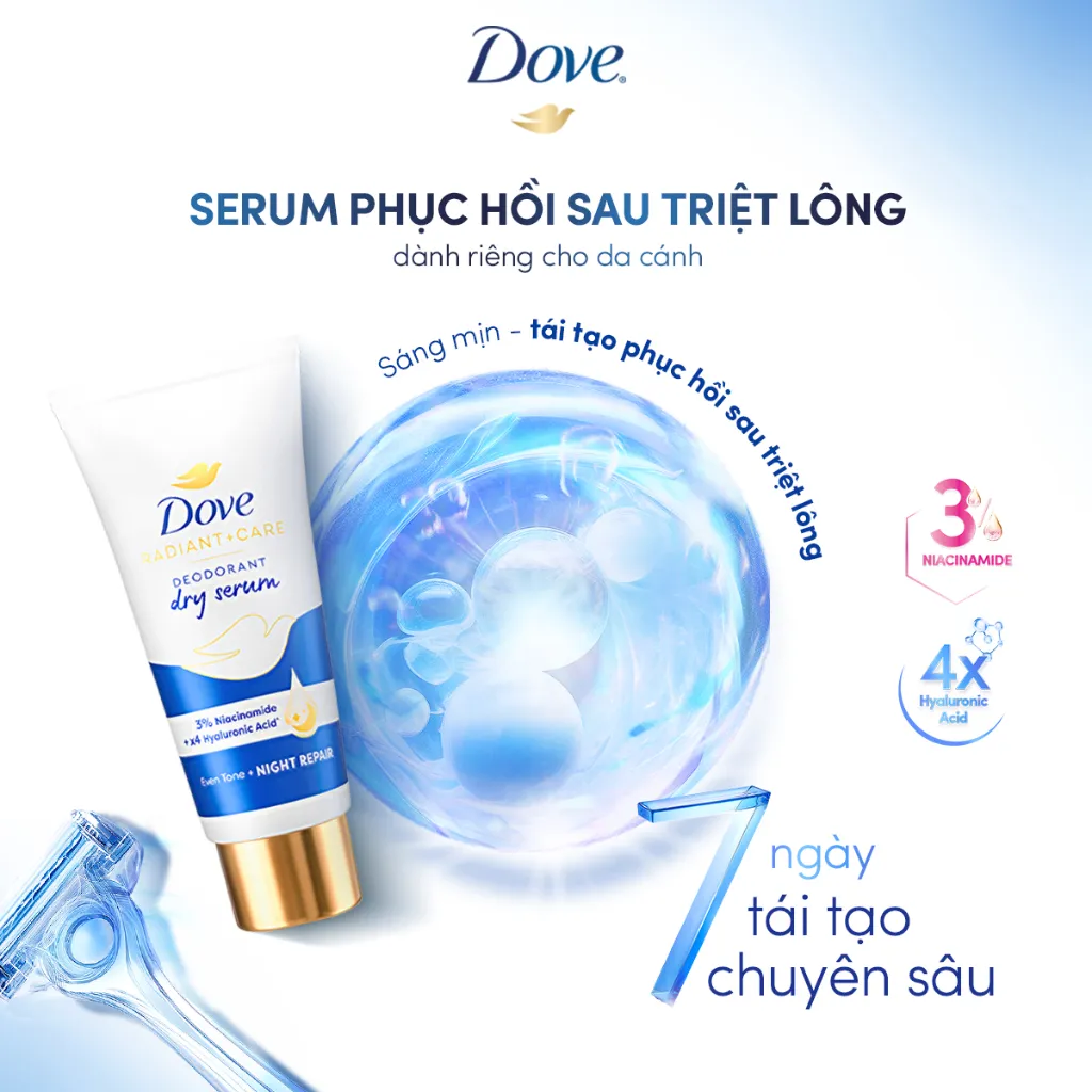 Ảnh [CHÍNH HÃNG] Dove Serum dưỡng sáng khử mùi Dove dành cho nữ với 3% Niacinamide giúp da sáng mịn đều màu 40ml tốt như lăn 4