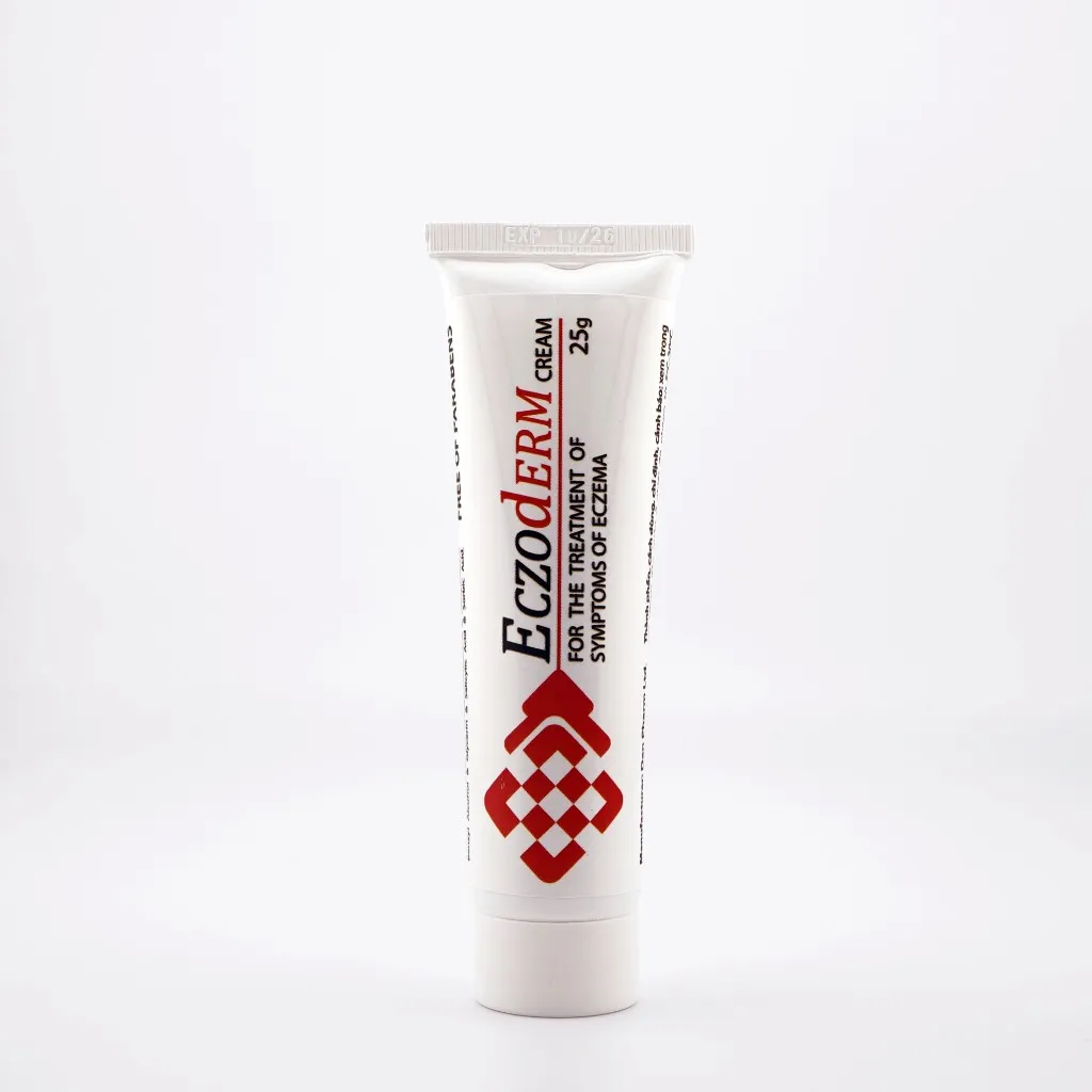 Ảnh Chính hãng ECZODERM Kem bôi chàm eczema, viêm da cơ địa, da khô, tổ đỉa, sẹo lồi Danpharm ISRAEL - tuýp 25g 1