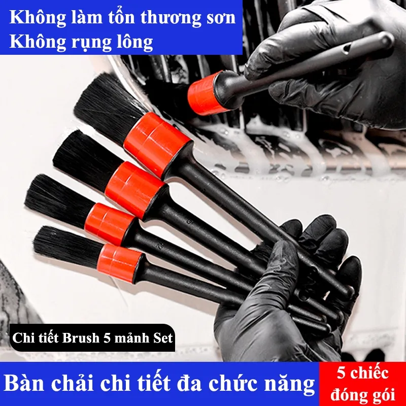 Ảnh Chổi cọ rửa xe ô tô MYT Bộ chổi cọ rửa vệ sinh nội thất xe ô tô xe máy đa năng tiện lợi sử dụng dễ dàng 1