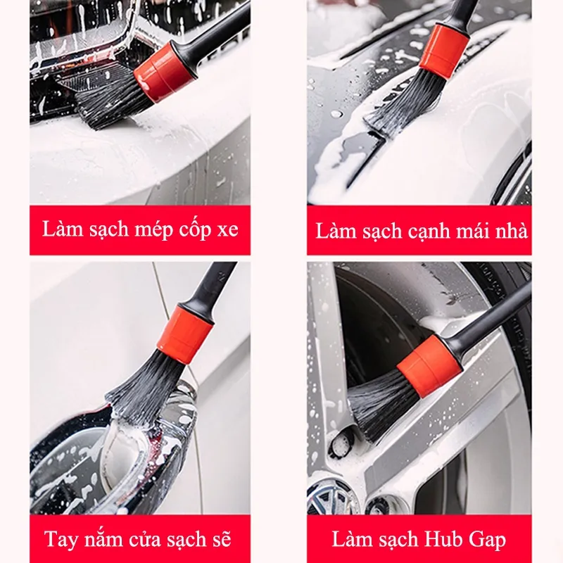 Ảnh Chổi cọ rửa xe ô tô MYT Bộ chổi cọ rửa vệ sinh nội thất xe ô tô xe máy đa năng tiện lợi sử dụng dễ dàng 2