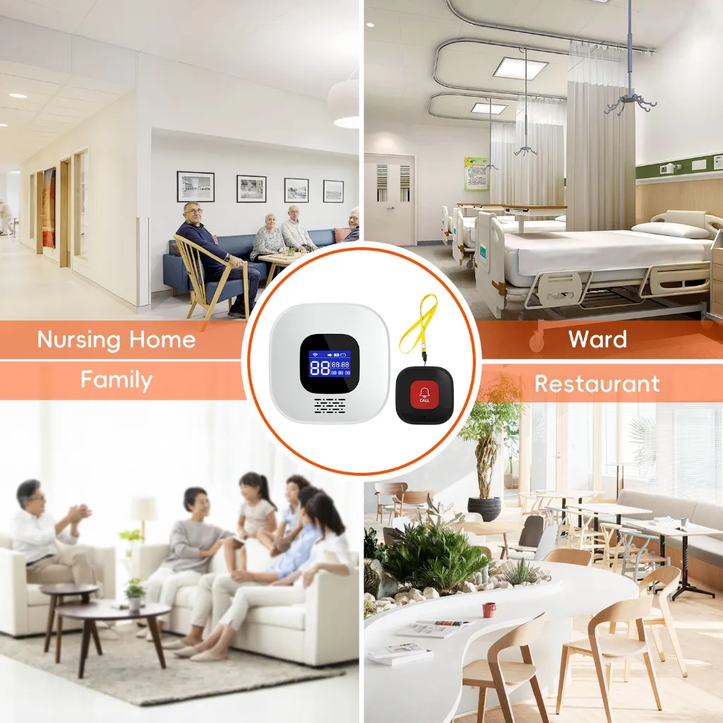 Ảnh Chuông wifi -  SOS gọi hỗ trợ cho người già, bệnh nhân, chuông cửa, chống trộm, Gọi phục vụ - Wifi App Tuya CF206 2