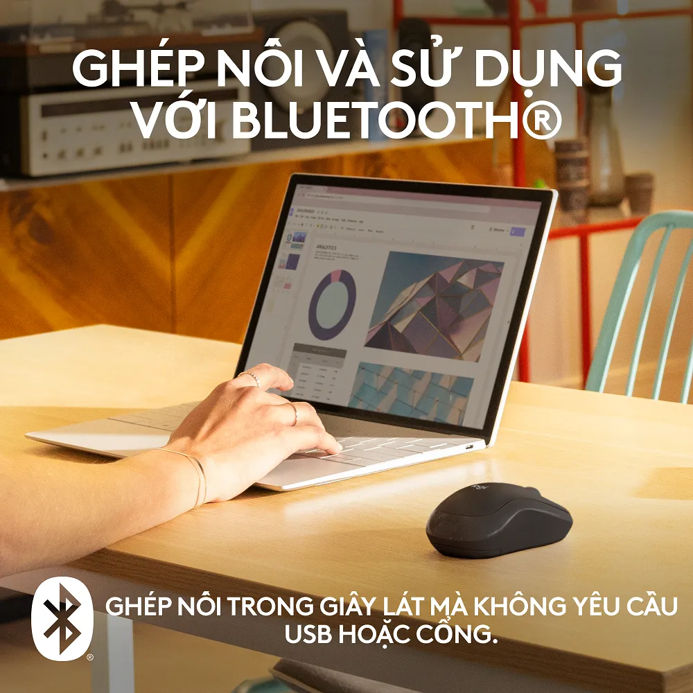 Ảnh Chuột Bluetooth Logitech M241 Silent - Không dây, Nhỏ gọn, Tương thích Windows, macOS 2