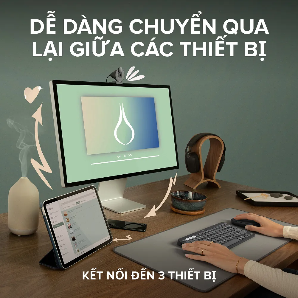 Ảnh Chuột Bluetooth Logitech M350s Pebble 2 Silent - Mỏng nhẹ, Nút tùy chỉnh, Easy-Switch, 4000DPI 2