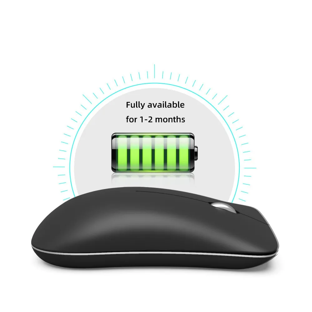 Ảnh Chuột Bluetooth ZTU Smart PM9 bluetooth + wireless USB 2.4GHz siêu mỏng tự sạc,không tiếng ồn 3