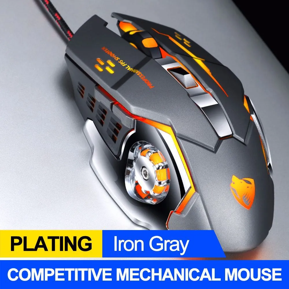 Ảnh Chuột có dây gaming ZTU Smart V6 Led Tự động đổi màu sắc, Chuột chơi game 6 Nút Bấm DPI 3600 2